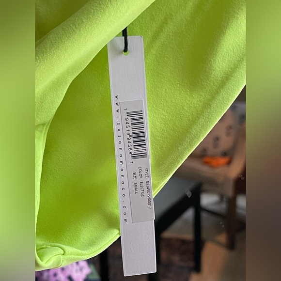 NWT Susana Monaco bikini bottom in electric neon green - Picture 3 of 5